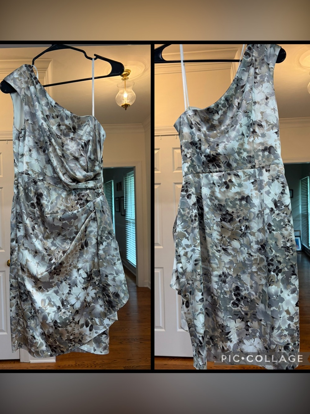 One-Shoulder Floral Cocktail Dress
